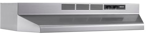 Broan-NuTone 4124SF 24-Inch Fingerprint Resistant Ductless Under-Cabinet Range Hood, 24, Stainless Finish with PrintGuard