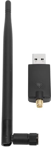 Adaptador WiFi USB, Adaptador de Red Inalámbrico USB WiFi 6, Dongle WiFi para PC, Bluetooth 5.3, Antena 5dBi de Banda Dual de Alta Ganancia, para 11/10, IEEE802.11a B G N