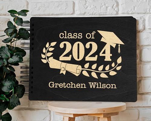Class of 2025 Graduation Guest Book | Junior High, High School, or College Graduate | Senior Souvenir | Grad Decor | Wishes and Advice Graduation Party Book (Large: 11.25.L x 8.75W x 0.75H)