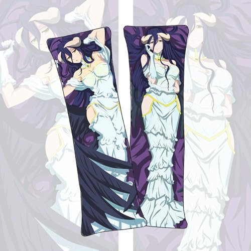 FZYUYU-Anime Körperkissenbezug Overlord Albedo Dakimakura Anime Körperkissen Doppelseitiger lebensgroßer Körperkissenbezug-Albedo-c,50x150cm-2WT