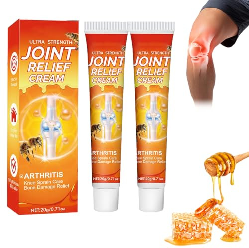 2PCS Pain Relieving Gel, Joint Relief Cream Arthritis Ultra Strength, Bee Venom Cream for Arthritis, Soothing Joint Relief Cream, Natural Strength Massage Gels for All Skin Type