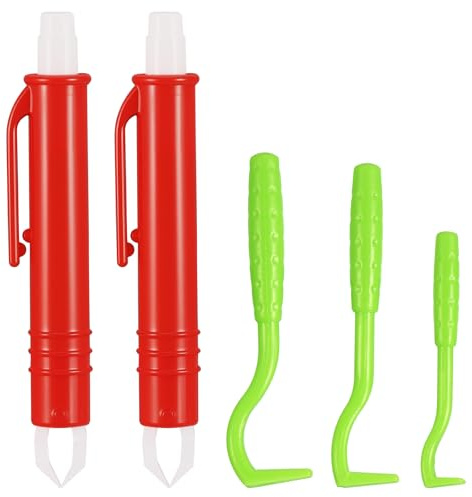 Coptiner 5-Piece Tick Remover Tool Kit, 3 Tick Hooks & 2 Tick Tweezers for Safe Tick Removal on Dogs, Cats, Horses, and Humans