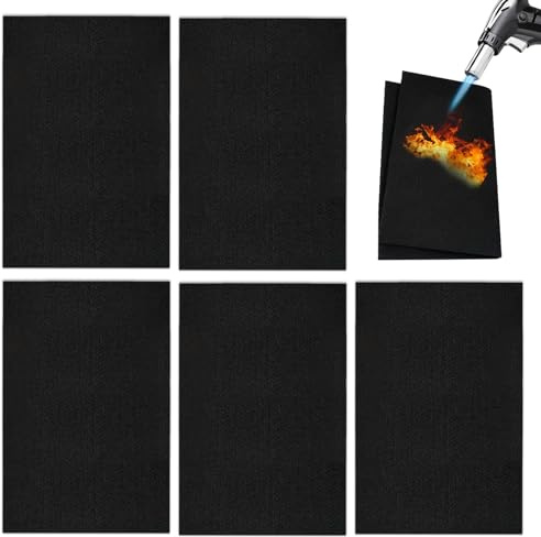 Tapis Ignifuge, Tapis De Protection Contre Le Feu, Lot De 5, 6 Mm, 30 X 20 Cm - Tapis Ignifuge, Protection Incendie Sécurisée, Panneau De Protection Contre Le Feu, pour Barbecue, Soudure, Cheminée