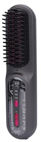 Brrnoo Schnurloser Haarglätterkamm, Negative Ionische Keramikbeschichtung, Anti-Verbrühungs-Haarglättungsbürste, Wiederaufladbar über USB für Bequemes Styling