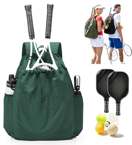 SZLX Tennisryggsäck, Rymlig Tennisväska för Damer och Herrar med Flera Fack för Tennisracketar, Pickleballracketar, Badmintonracketar, Squashracketar och Bollar