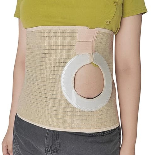 Stomiband För Män/Kvinnor, Elastiskt Stomibandage, Andningsbart Bukband Med Justerbart Hål För Stomipåse, Förstärkta Stomipåsar(Small)