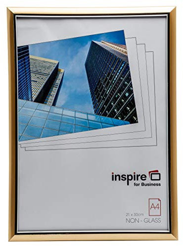 Hampton Frames EASYLOADER Poster Certificate Photo Frame Acrylic Gold A4 (21x30cm) EAS2130GLD