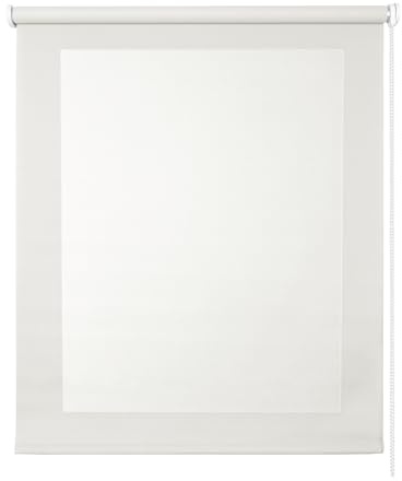 Estores Enrollables Screen 5% Traslúcido Máxima Calidad Protección Solar Rayos UV Aislante Térmico Tejido Técnico para Ventanas y Puertas Instalación Techo o Pared STORESDECO Blanco 120x250 cm