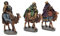 Aries Boutique, 3 Königs, Kamelfiguren, Krippenfiguren, Weihnachten, handbemalt, Innen- und Außendisplay, 14 cm.