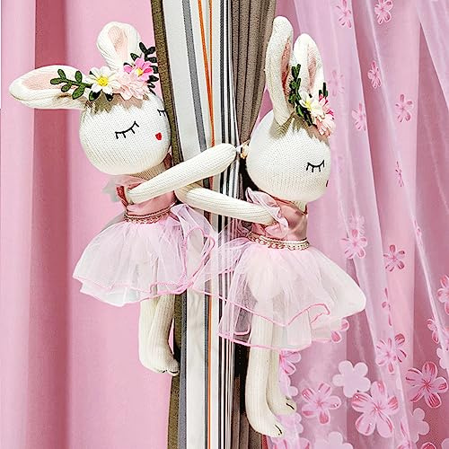 2Pcs Curtain Tie Back Cartoon Animal Curtain Buckle Strap Long Tail Monkey Raccoon Curtain Holdbacks Children Room Decoration Accessories Holdback Curtain Straps (E),M