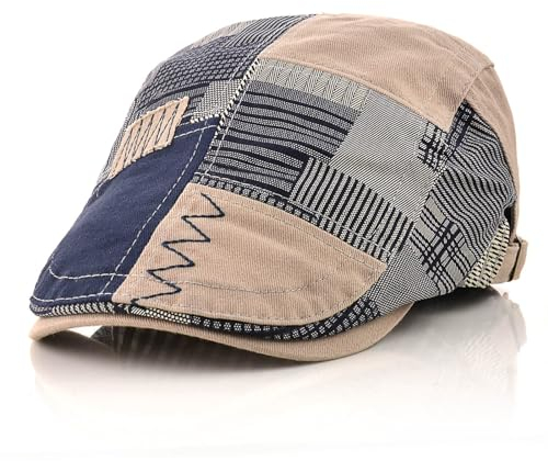 M MOACC Schiebermütze Barret Flat Cap Schirmmütze für Herren Damen, Gatsby Newsboy Cap Baskenmützen Golfermütze