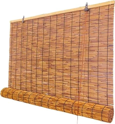 Outdoor Reed Roller Blinds, Patio Reed Blinds, Roman Roller Blinds, Porch Blackout Roller Blinds, Vintage Reed Blinds with Lift, Reed Roller Blind Privacy Protection, Easy Installation,60x72in（WxH