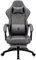 Dowinx Gaming Stuhl mit Frühling Kissen,Racing Gamer Stuhl mit Massage, Ergonomischer Gaming Sessel mit Fußstütze Bürostuhl PU Leder Grau