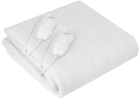 briebe Heizung, elektrisches Doppelbett, 150 x 160 cm, 3 Temperaturstufen, waschbar, weich, weißes Fleece, Doppelbett, 120 W, EB1133