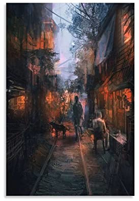 JINLIMAO Quadro A Olio su Tela 30 * 50CM Senza Cornice Barrio of The SE pittura Canvas poster Stampe arte murale Immagine