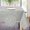 Softalker Tischdecke Grau 80 x 80 cm Mitteldecke Abwaschbar Jacquard-Wellenmuster Kleines Tischtuch Wasserabweisend Abwischbar Quadratisch Fleckschutz für Outdoor Herbst Garten Party Gartentisch