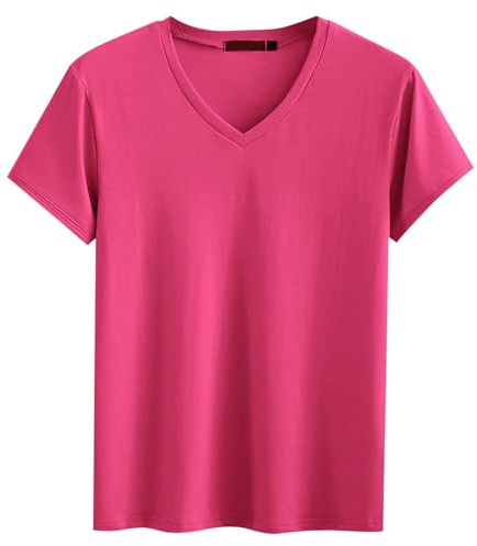 YOSUWOAI Camiseta de manga corta para hombre, cuello de pico, camiseta interior monocolor, camiseta deportiva, camiseta de verano, camiseta de trabajo al aire libre, cómoda, suave, camiseta ligera de