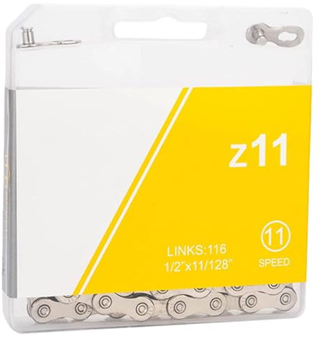 NONGYU Cadena de 11 velocidades, aleación reutilizable, eslabones de acero para bicicleta, eslabones rápidos, cadena de bicicleta de montaña, 116 eslabones
