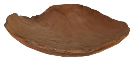 Cuenco de madera de Teca 30x7cm de diseño natural y resistente