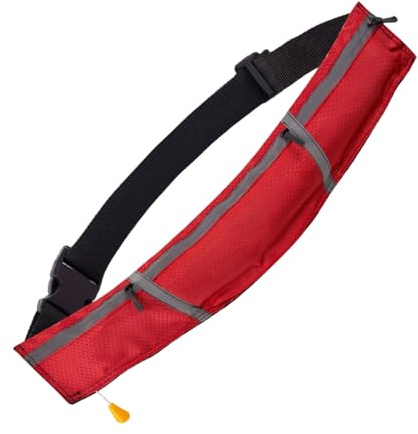 Cinturón de Inflable - Chaleco de flotabilidad 150N para Adultos, inflado automático | Cinturón Salvavidas Reflectante para Nadar Entrenamiento en Aguas Profundas Fitness Kayak Rafting Playa
