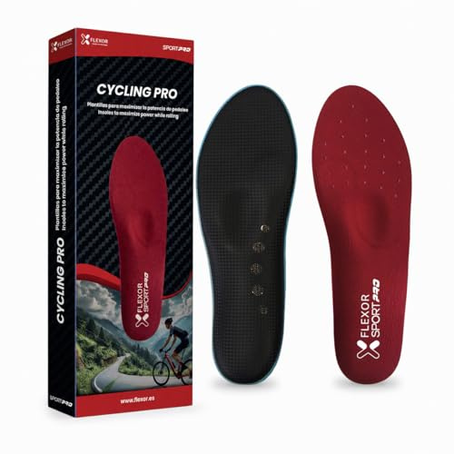Flexor - Solette Ergonomiche per Ciclismo Modelli CYCLING PRO | Supporto Arco Plantare in Resina | Migliora Allineamento e Prestazioni, Taglia 46