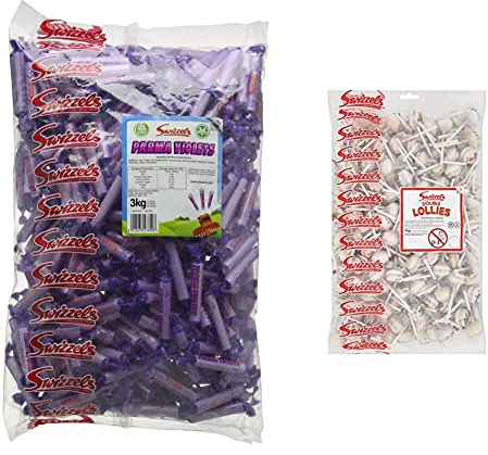 Swizzels 3kg Bulk Sweets Bag of Parma Violets - Party Pack & Double Lollies, 3 Kg