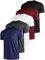 E-LIINJOYE 5 Pack Men's Athletic Fit T Shirts, Moisture Wicking Gym Running Shirts for Workout Training, Short Sleeve Dry Fit Comfort Exercise Crew Shirts,4XL 5p1