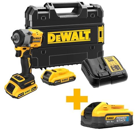 DEWALT DCF922D2T Accu Slagmoersleutel 1/2 Inch Pinaansluiting 18V XR 2.0Ah in TSTAK