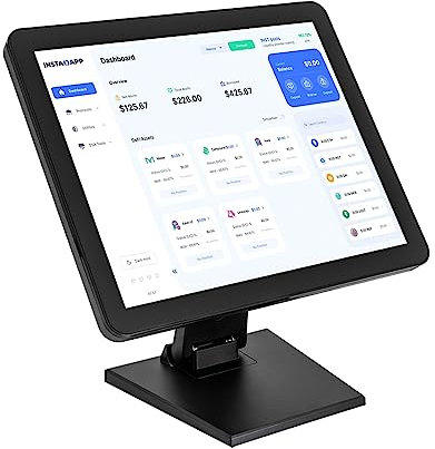 DSYOGX Monitor táctil LCD de 17 Pulgadas, 1280x1024, 4:3, Pantalla táctil 10 puntos, USB HDMI VGA para centros comerciales, hoteles, restaurantes, Clubs