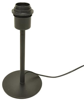 B & S Lampenfuß Metall schwarz matt H 27cm für E27 max 40 Watt