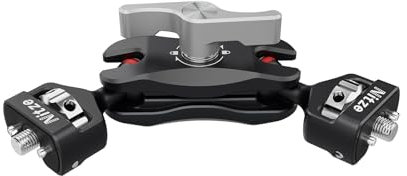 Nitze Brazo Magico Articulado para Cámara con Rótulas Dobles (Tornillo de 1/4 a 1/4 con Pasadores Retráctiles), Magic Arm para Monitor, LED Licht, Mikrofon, Action Cámara - N50-G1