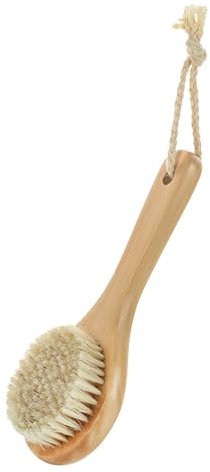 Spazzola Schiena Doccia, Spazzola Corpo, Dry Brushing, Spazzolare a Secco Anticellulite, Spazzola Esfoliante con Effetto Scrub per il Corpo, Trattamento Rigenerante di Bellezza Benessere (con Manico)