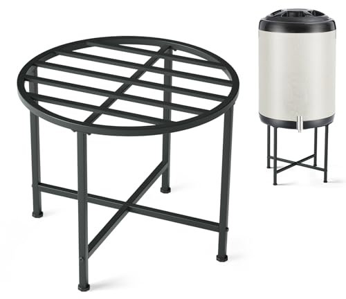 I'Ezonk Heavy Duty Stainless Steel Rain Barrel Stand,Rain Water Collection Barrel Stand，Suitable for 45/50/55 Gallon Plastic Outdoor Rain Barrel