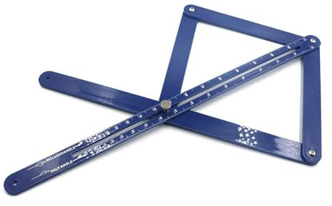 DSOUWEH Misuratore di smusso, angolo angolare, strumento di misura per diagonali precise, righello angolare in plastica, mitra, Versione estesa