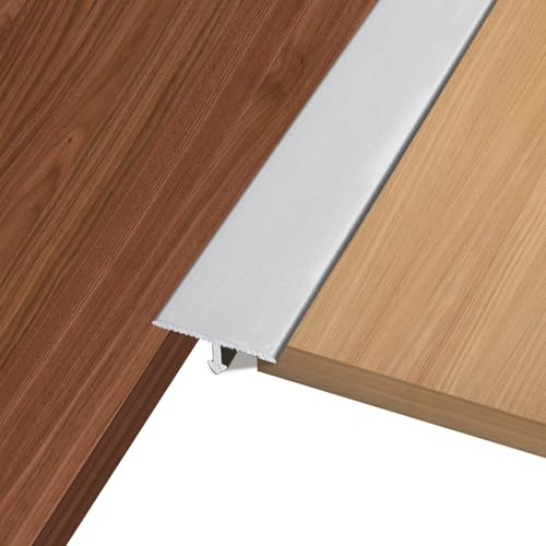 T-Shaped Moulding Strips, Aluminium, 3Tk 900 x 20 mm, Transition Profile Floor Strips, Mouldings and Floor Transition Strips for Door Thresholds and Connecting Floors of Laminate Plank Tiles