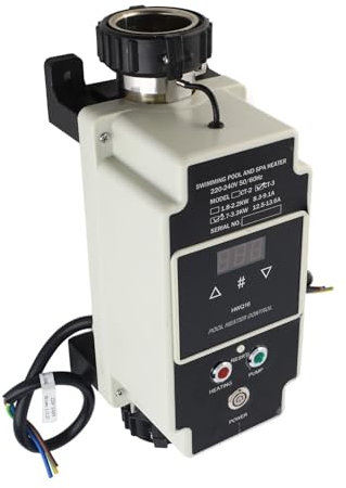 Aramox Thermostat de Chauffe-eau 2,7 à 3,3 KW Pool de Thermostat de Chauffe-eau avec Affichage Numérique pour Baignoire Spa à Bain à Remous 220 à 240 V