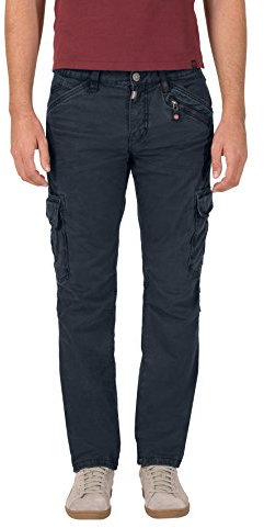 Timezone Herren Regular Ben Cargo Hose, Blau (Dark Night Blue 3115), 33W / 32L EU