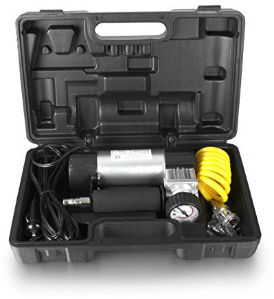 Madlife Garage Professional Heavy-Duty Portable Double Cylinder Air Compressor 12v 150 PSI Min Electric Air Pump with Tire Repair Kit