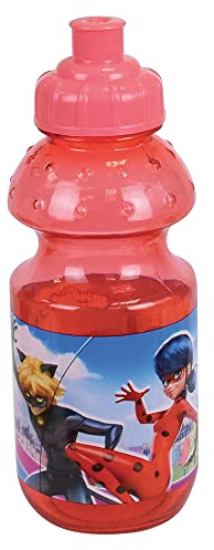 FUN HOUSE 006083 MIRACULOUS GOURDE LADYBUG 350 ML POUR ENFANT Rouge