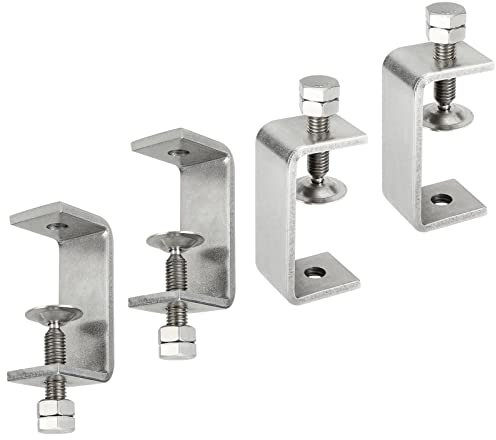 JMIATRY C Clamps Heavy Duty Stainless Steel C-Clamp 2 1/2 Inch Clamps for Woodworking Heavy Duty C Clamp With Wide Jaw Openings (4PCS)