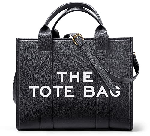 DKIIL NOIYB Tote Bag for Women, Large PU Leather Capacity Tote Bag Top-Handle Shoulder Crossbody Bags With Zipper Work Tote Bags Messenger Bag for School Office Daily, A01-black, 33W