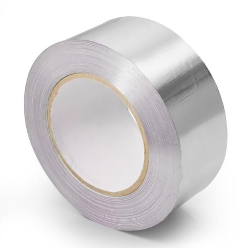WINSOME Aluminum Foil Tape (50mm X 10m) | Strong Adhesive Foil Tape Heat Resistant Waterproof Tape for Leaks and Outdoor Use, Insulation, Sealing and Exhaust Repair