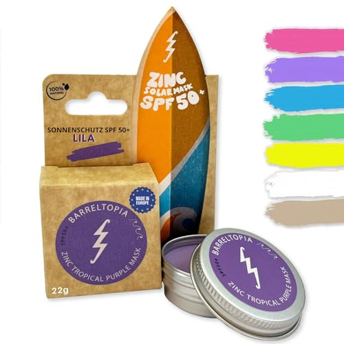 Barreltopia Gesichts-Sonnencreme LSF 50 Bio – totaler Schutz für Kinder und Erwachsene – Sonnenstick Skincare Sunscreen – Sonnencreme 50 + Sun – Surf Pro Set – wasserfest für Gesicht und Lippen