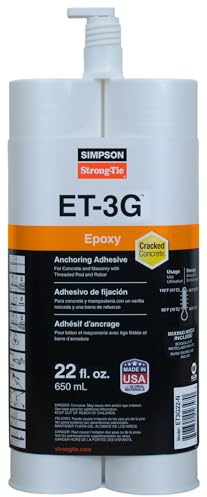 Simpson Strong-Tie ET3G22-N ET-3G 22 oz. Epoxy Adhesive Cartridge w/Nozzle and Extension (Pack of 8)