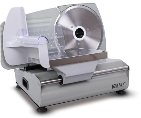 Valley Sportsman Electric Meat Slicer, Deli Meat Slicer Machine for Home Use with 7.5 Stainless Steel Blade, Adjustable Thickness, Easy to Clean, Cuts Meat, Bread, Cheese, Silver