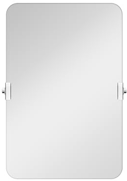 MCS Modern Pivot Frameless Mirror, 20 x 30 Inch, Nickel