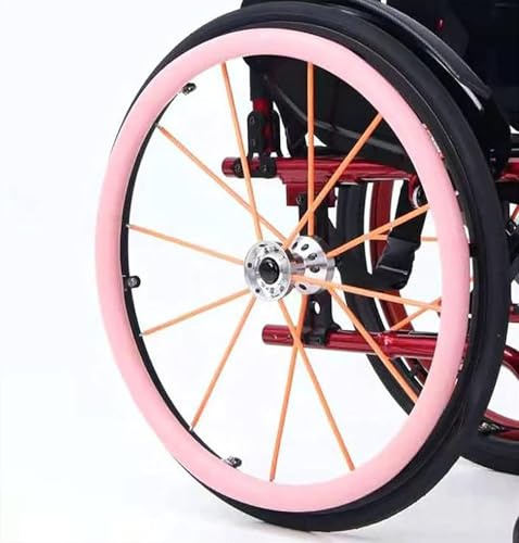 ADUUTPPD G,22in, 1 Pair Wheelchair Cover,20/22/24 Inch Silicone Non-Slip Wheelchair Push Rim Covers, Wear-Resistant Hand Push Ring Protective Cover, Rear Wheel Grips Accessories