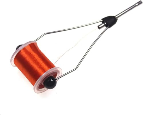 Strumento nero per bobine con punta in ceramica, leggero, per pesca a mosca, strumento per legare bobine standard, per macchina da cucire, accessori per la pesca a mosca (11 cm)