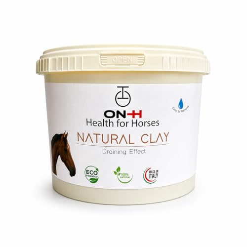 ON-H Natural Clay Argilla Verde per Cavalli 3 kg | Impacco Naturale per Muscoli, Tendini e Articolazioni | Effetto Rinfrescante | Ideale Dopo Allenamento, Gara e Lavoro Intenso Cavallo Sportivo