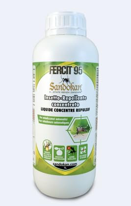 Insetto Repellente Concentrato 1L – Repellente per Sistema AUTOMIZER Sandokan Protezione professionale contro zanzare, pappataci e altri insetti molesti – Made in Italy